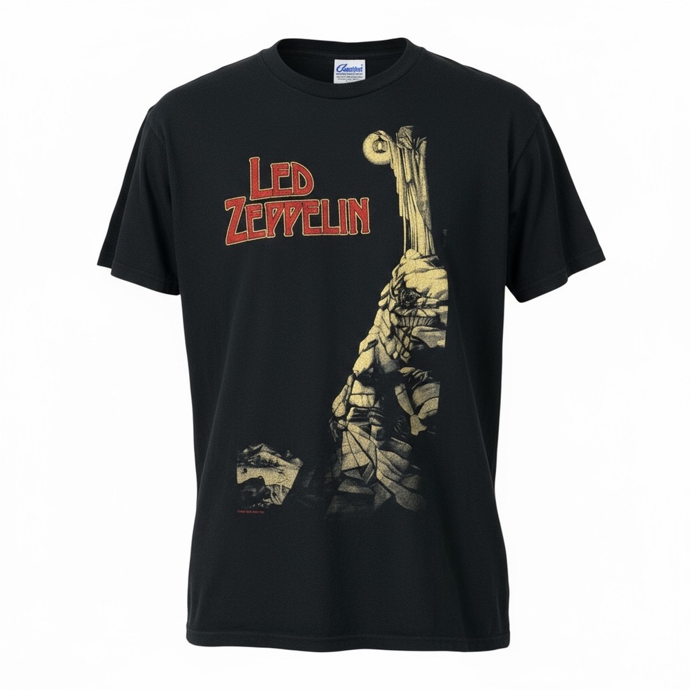Vintage USA 1984 Led Zeppelin Hermit heavy metal Concert Hanes Cotton Tee size L